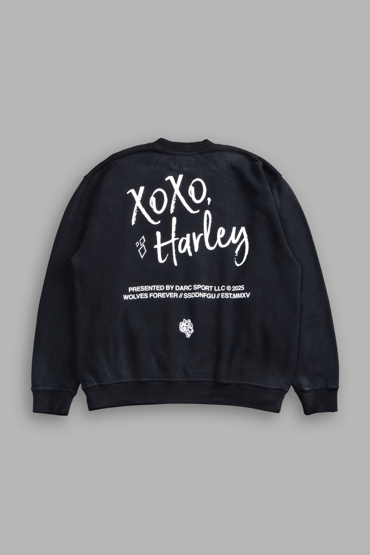 Quinn Forever London Crewneck in Black Drift Wash