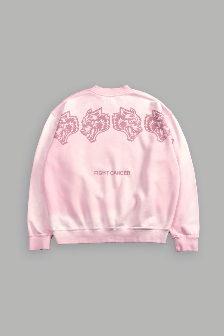 Wolves Have Your Back London Unisex Crewneck in Cherry Blossom Halo Wash