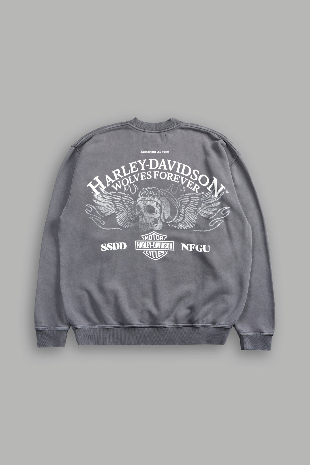 Live Free H-D London Crewneck in Slate Gray