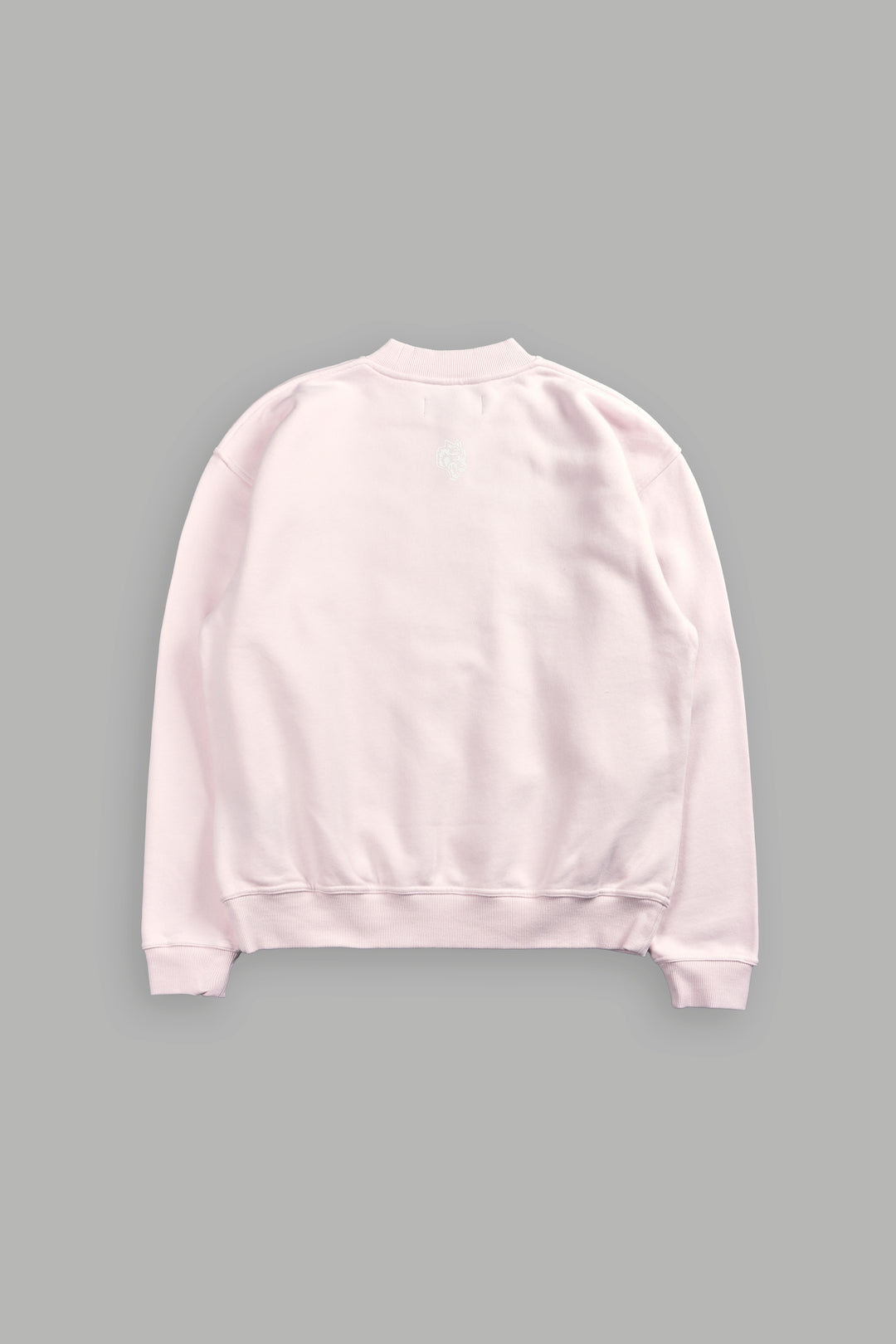 Pyramid Wolves Applique London Crewneck in Blush Pink