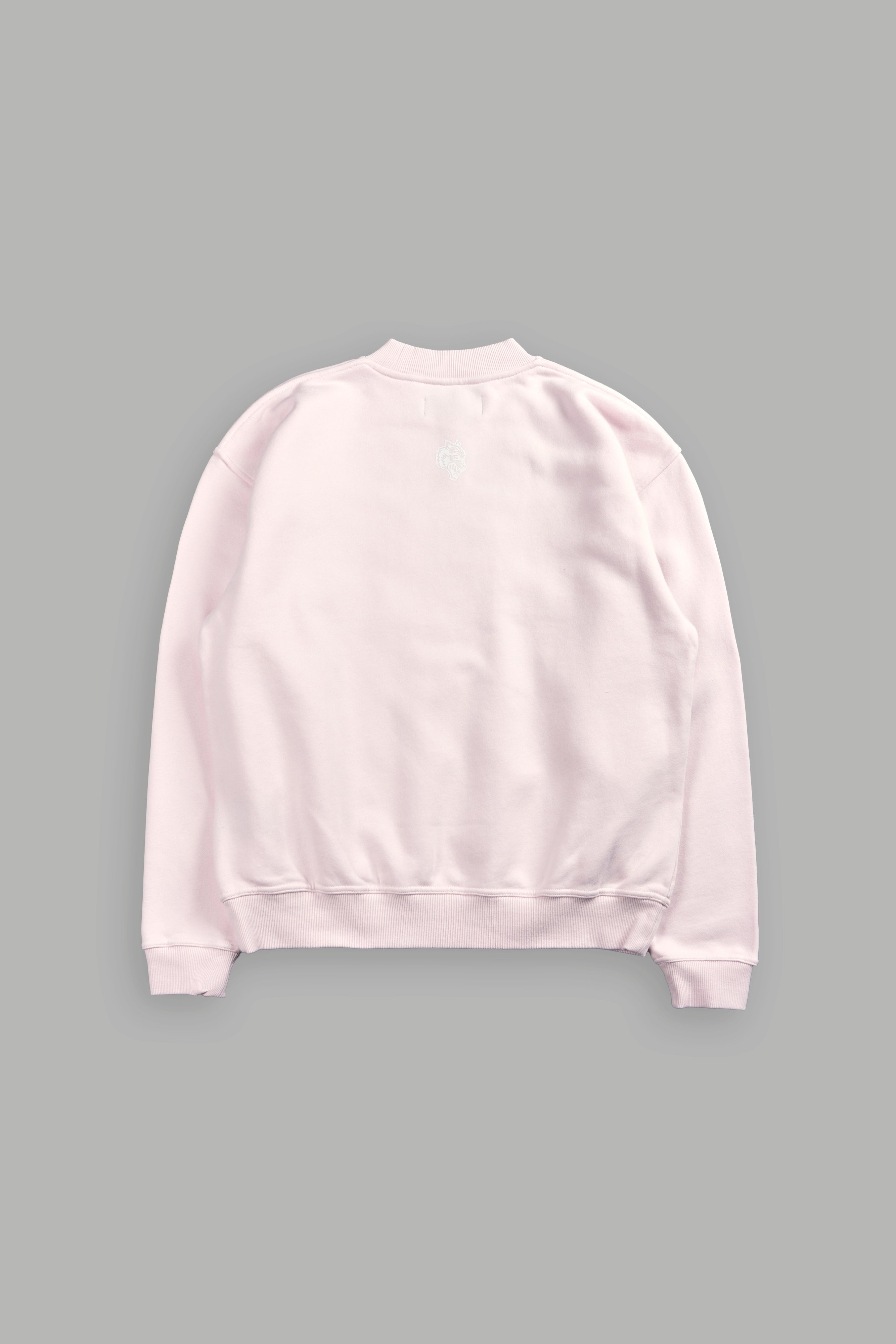 Pyramid Wolves Applique London Crewneck in Blush Pink