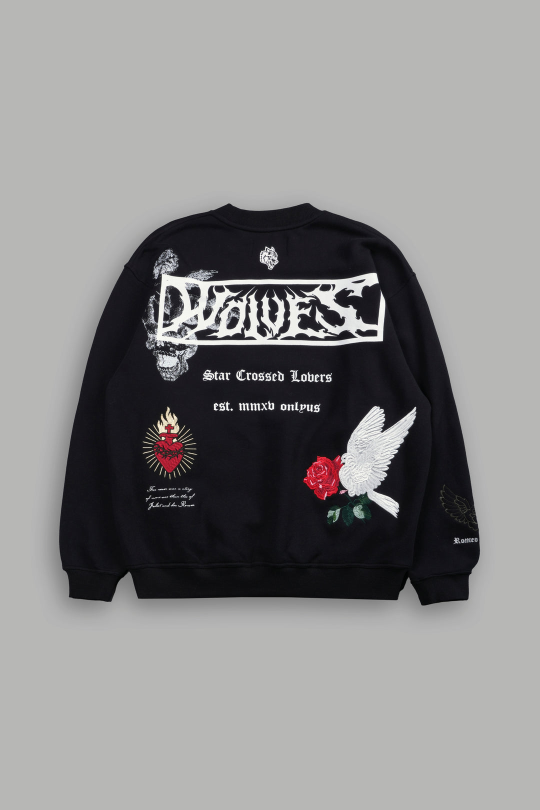 Doomed Love London Unisex Crewneck in Black