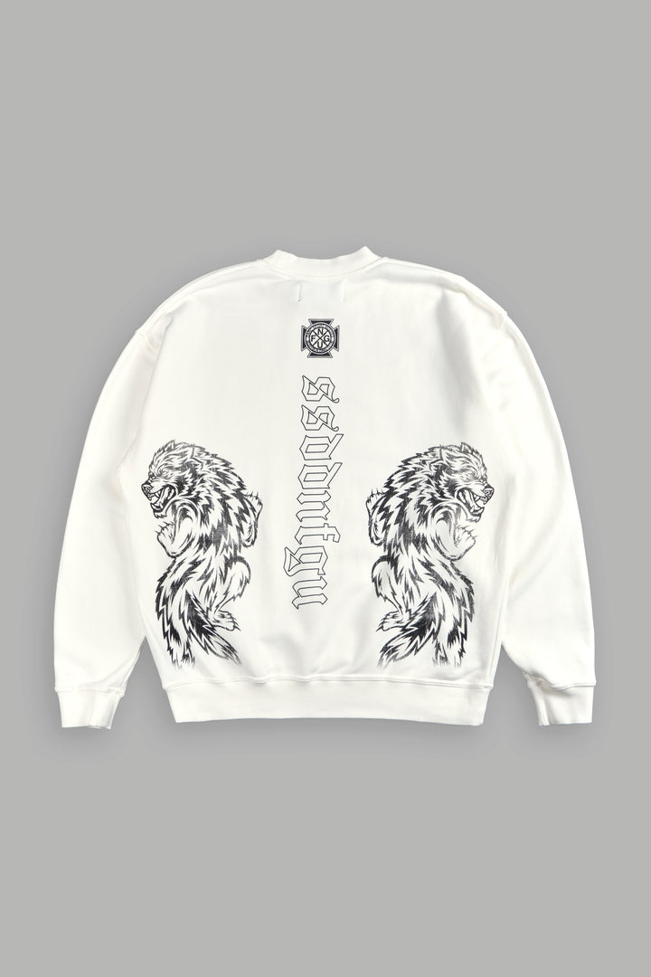 Alpha Wolf London Crewneck in Cream