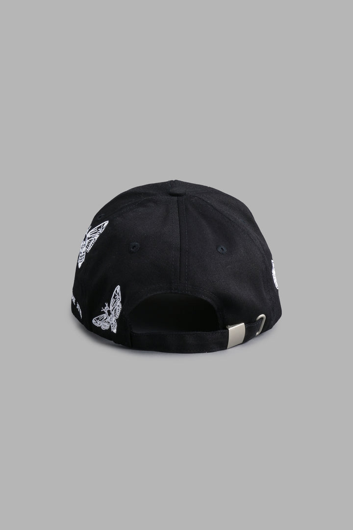 Metal 5 Panel Hat in Black