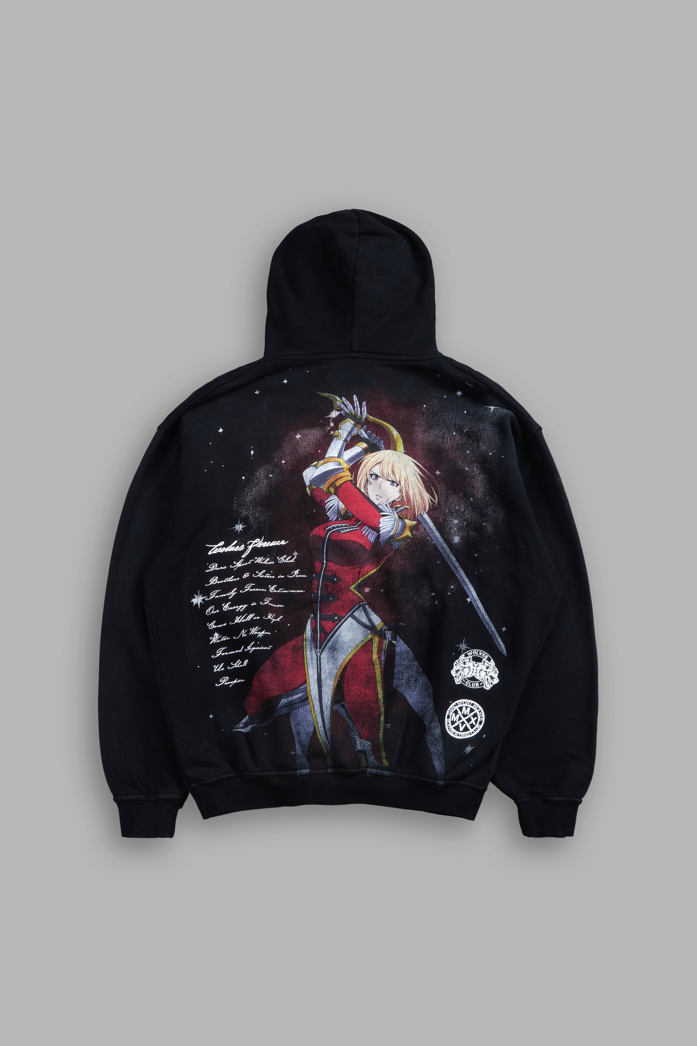 Celestial Knight "Pierce" Hoodie in Black Sun Fade