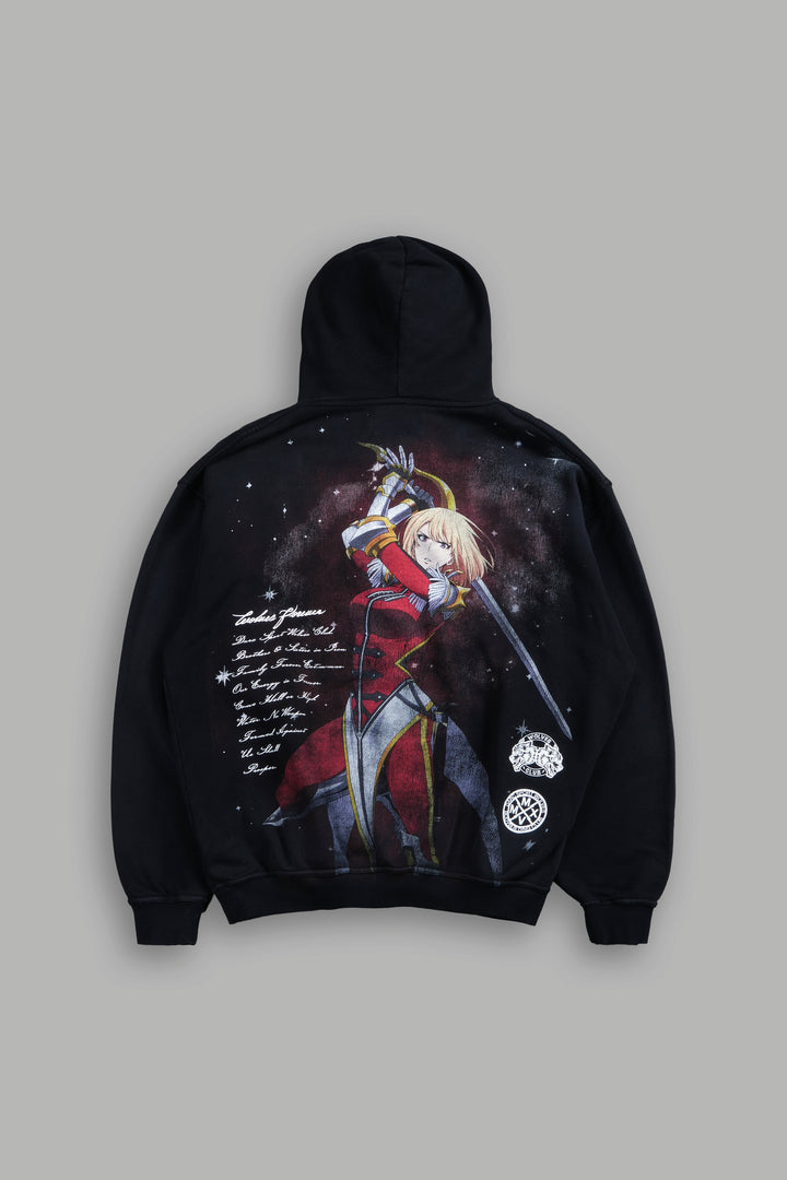 Celestial Knight "Pierce" Hoodie in Black Sun Fade