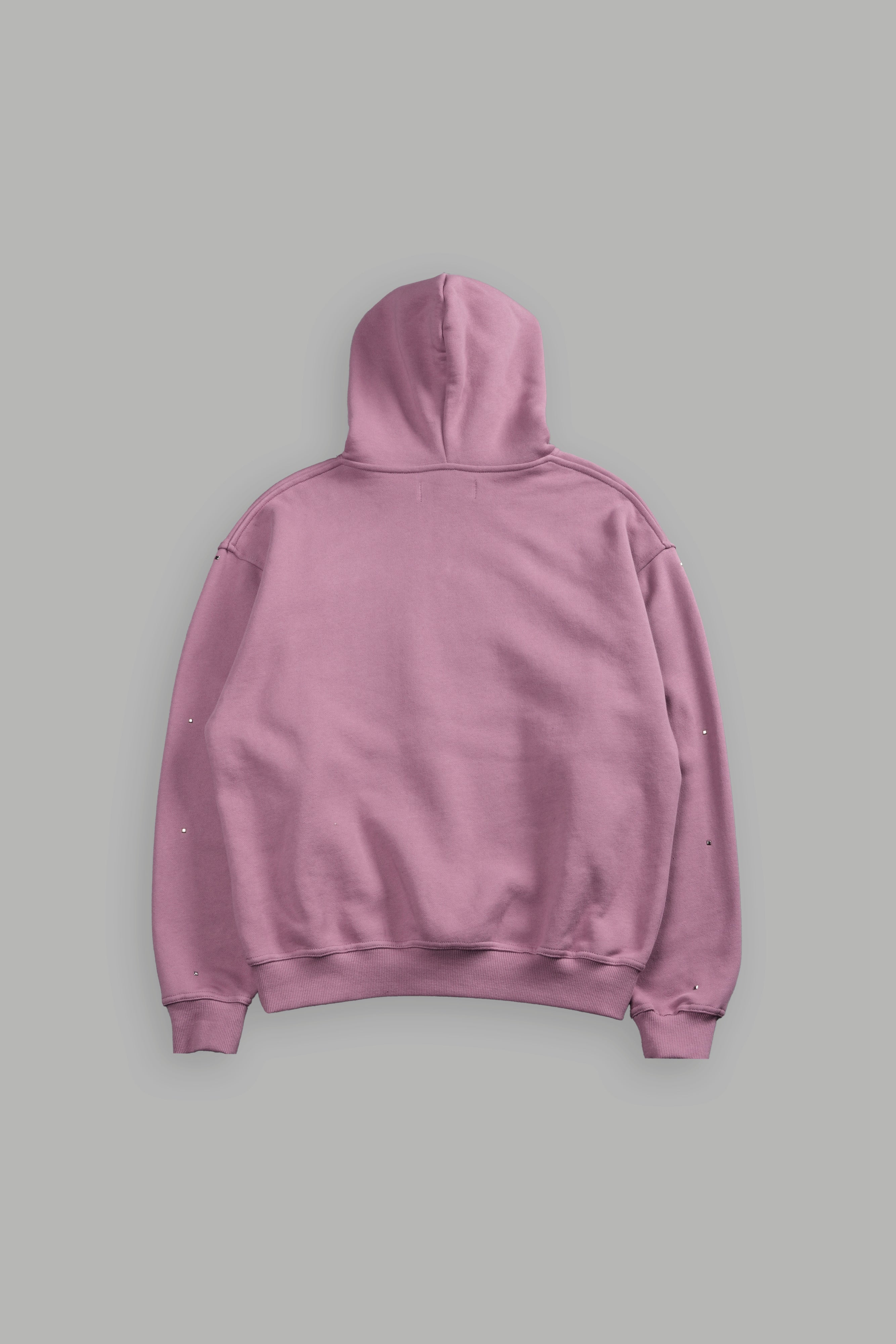 Hesh Appliqué Studded Pierce Hoodie in Pink Smoke