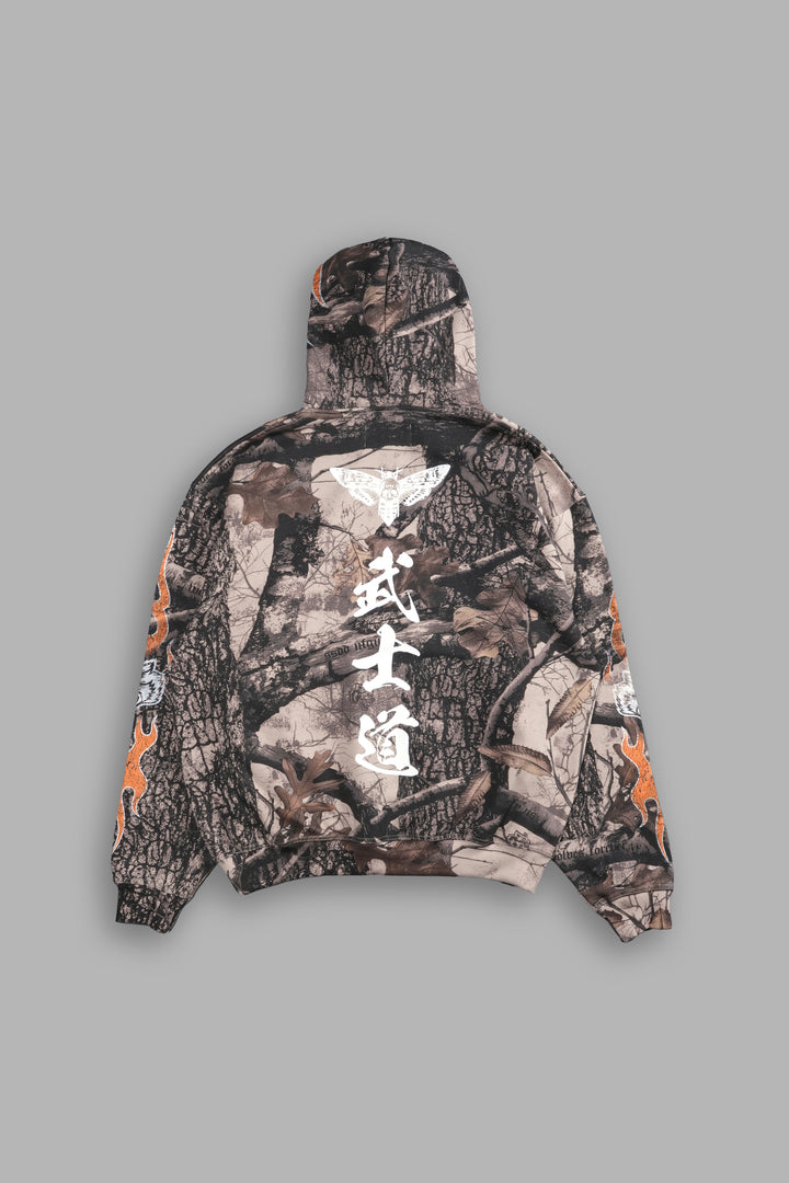 Okami Wolf "Dempsey" Hoodie in Clay Woodland Camo