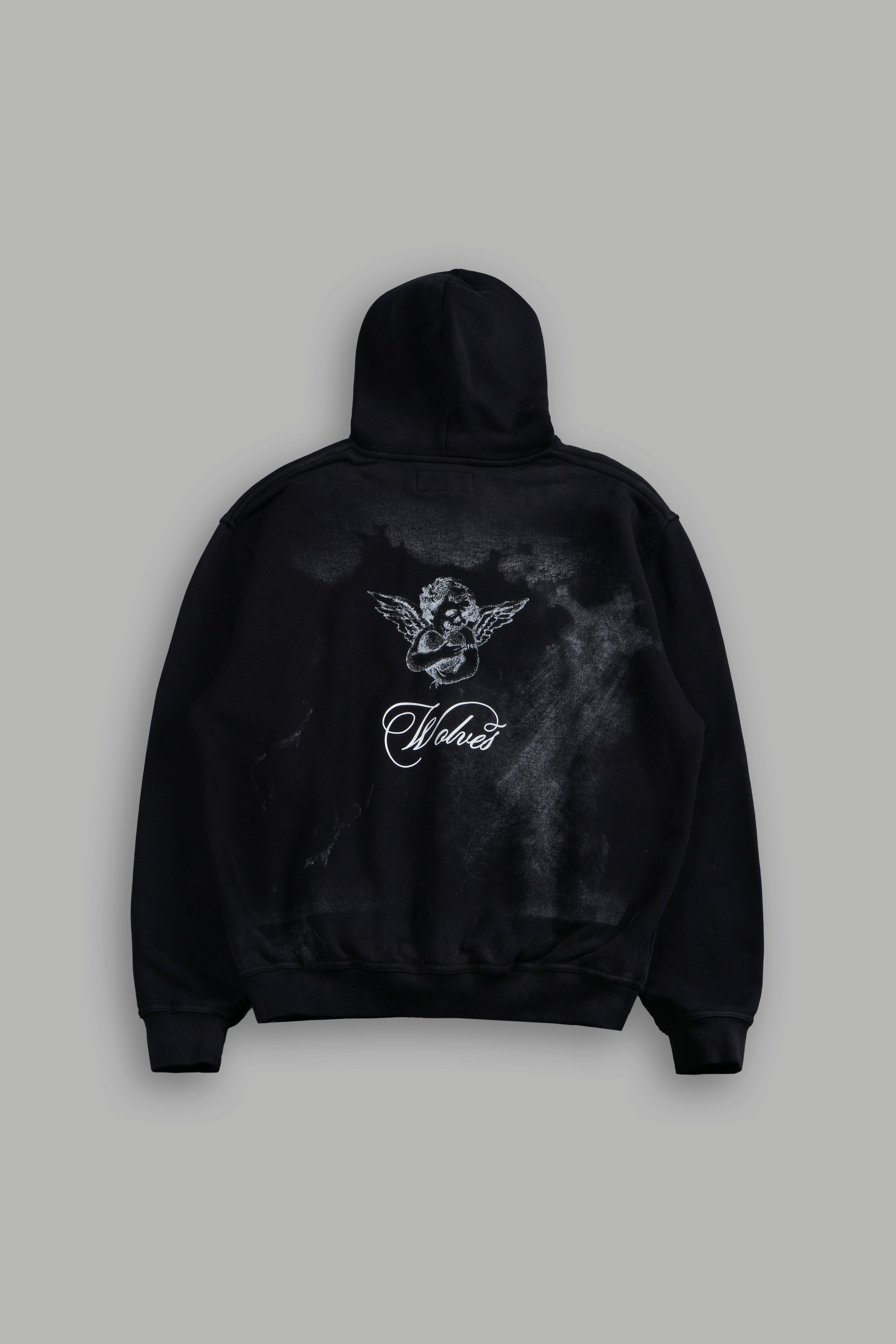 (1 OF 500) Divine Light "Pierce" Hoodie in Black Drift Wash