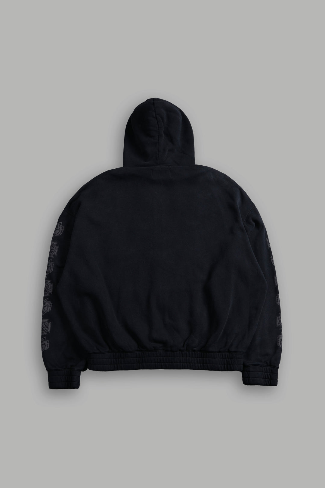 Midnight Horseman "Chambers" Zip Hoodie in Black Drift Wash