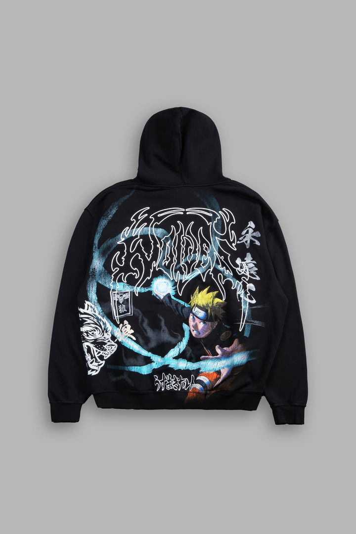 Rasengan Pierce Hoodie in Black