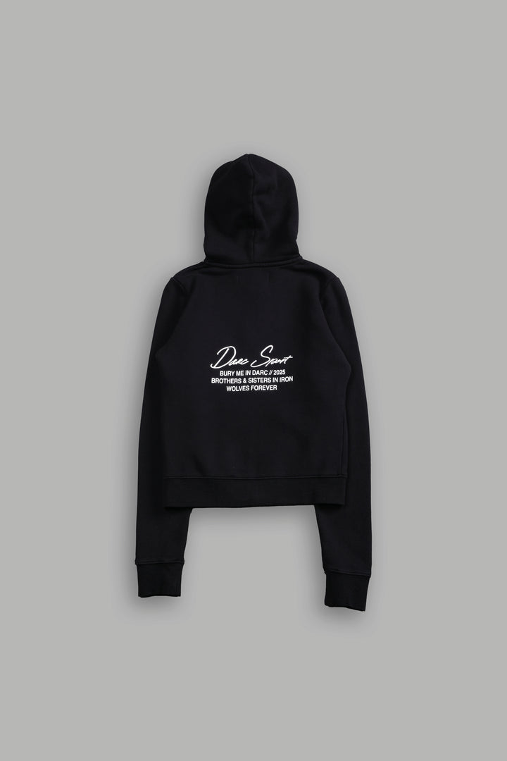 Our Time "Iris" Zip Up She Hoodie in Black