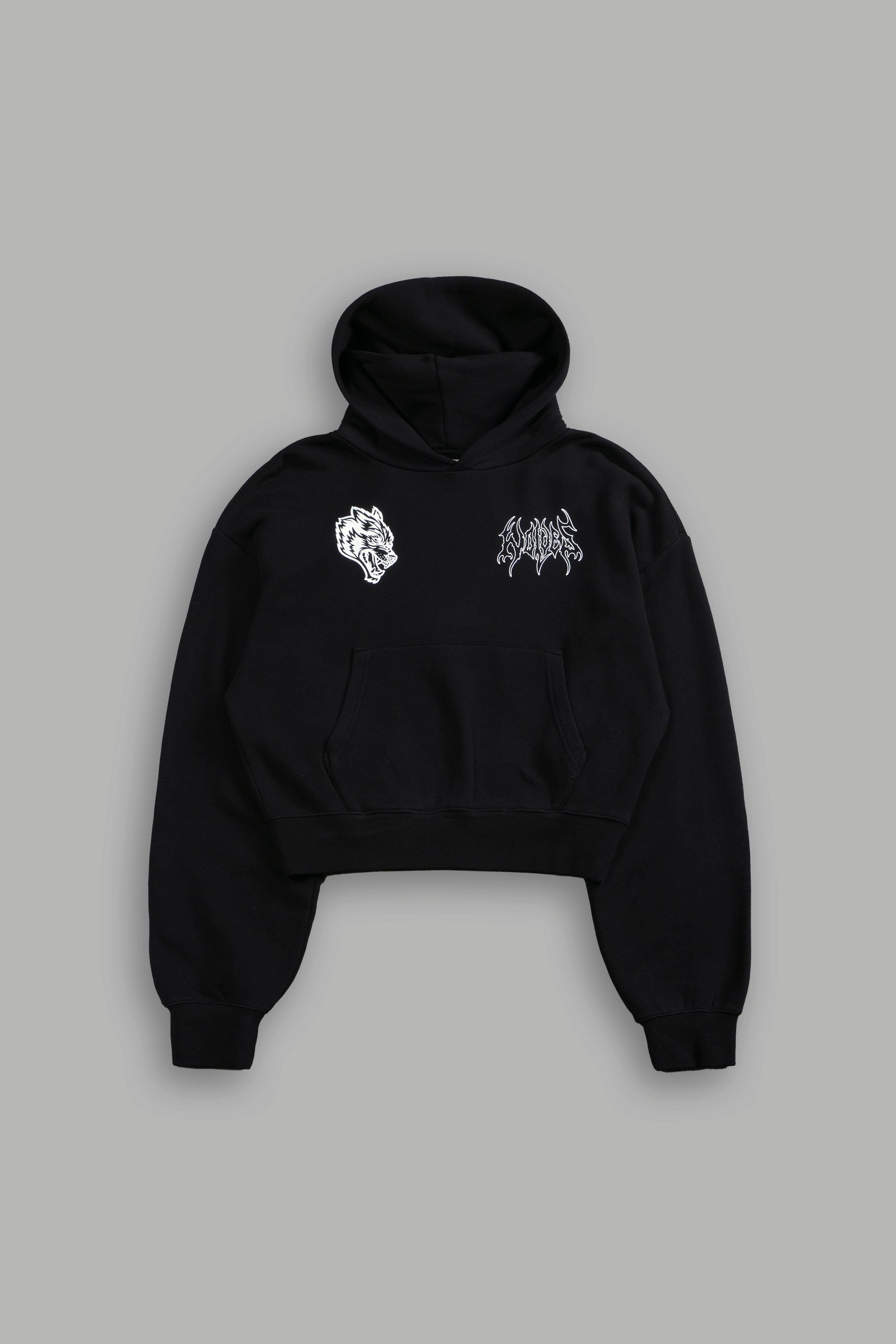 Wolf Hesh Owen Cropped Hoodie in Black – DarcSport