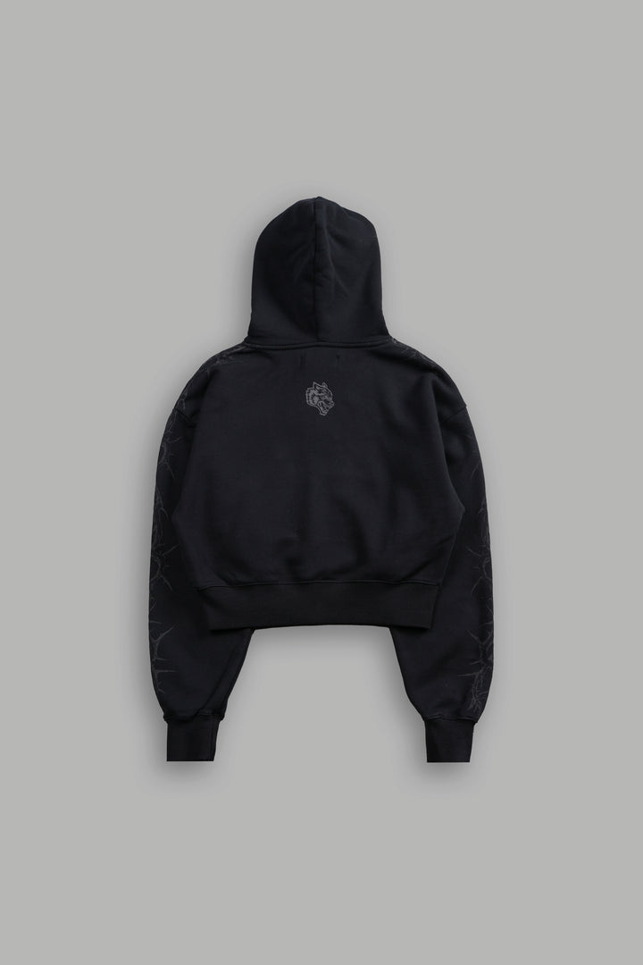 Surrounded by Thorns "Owen" (Cropped) Hoodie in Black