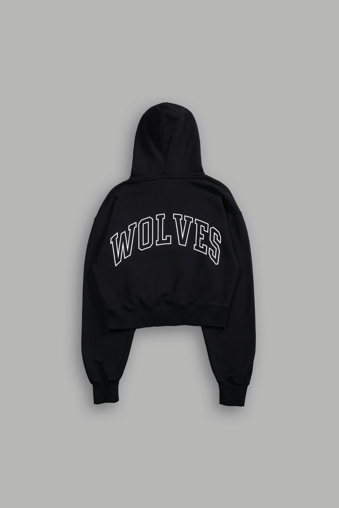 Powerhouse Wolves "Owen" (Cropped) Hoodie in Black