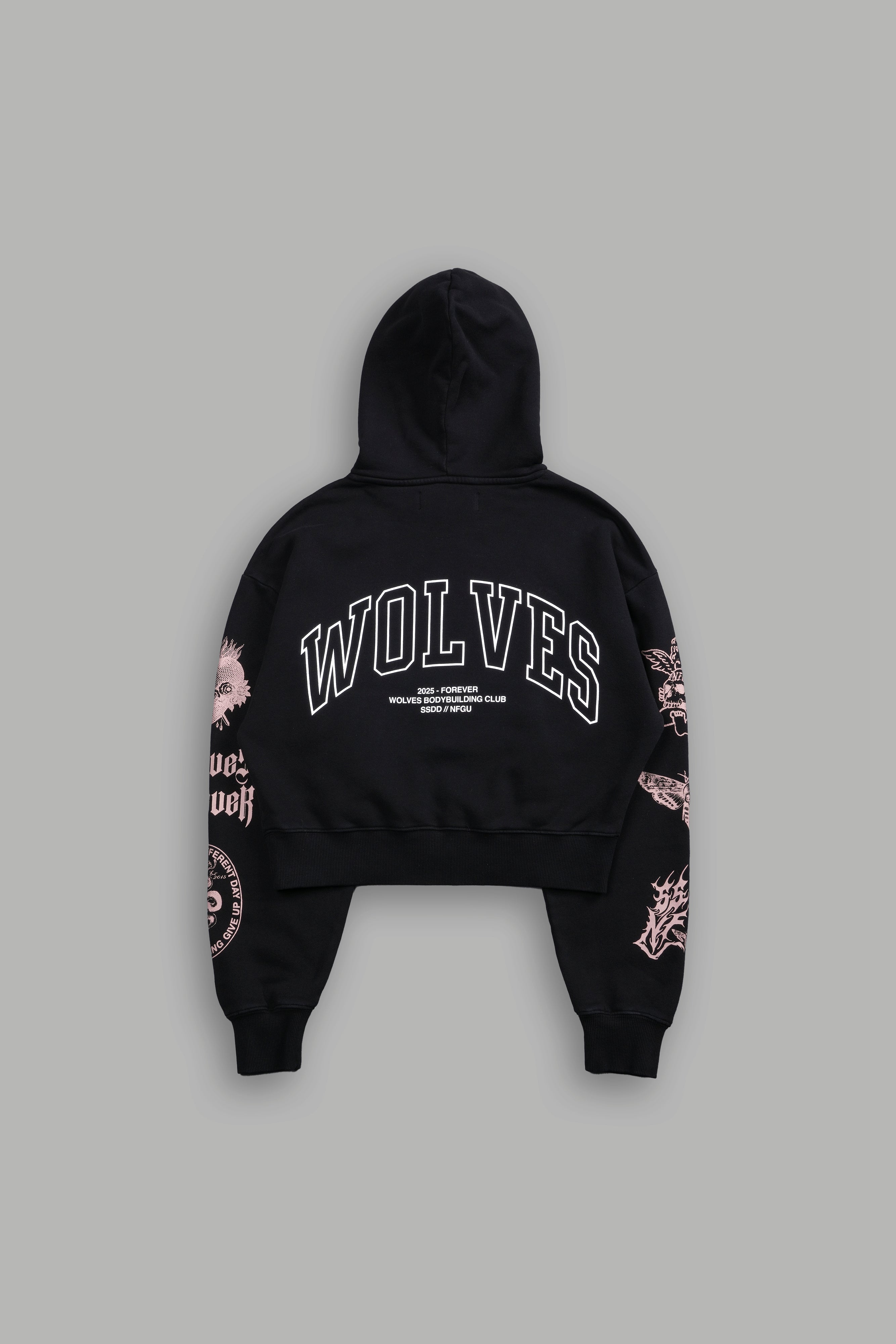 On Our Sleeve "Owen" (Cropped) Hoodie in Black