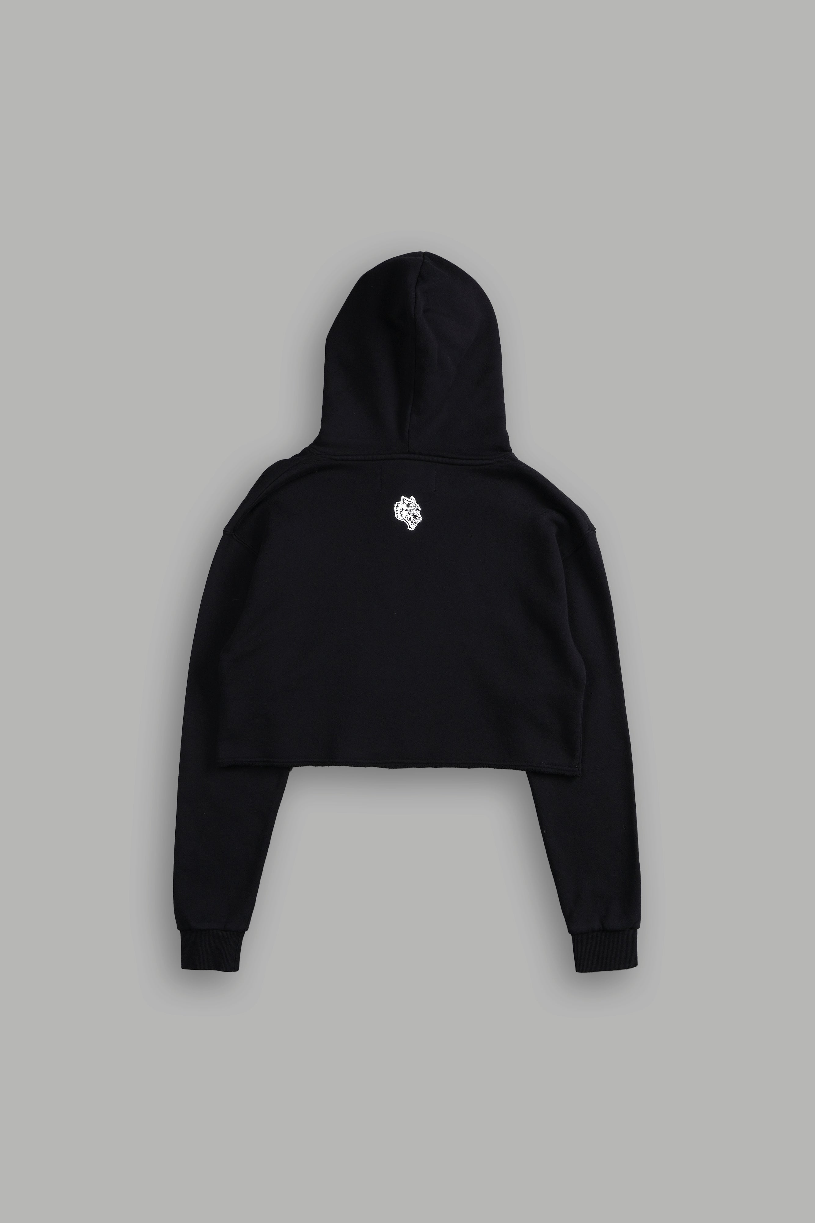 The Queen "Wyoming" (Cropped) Hoodie in Black