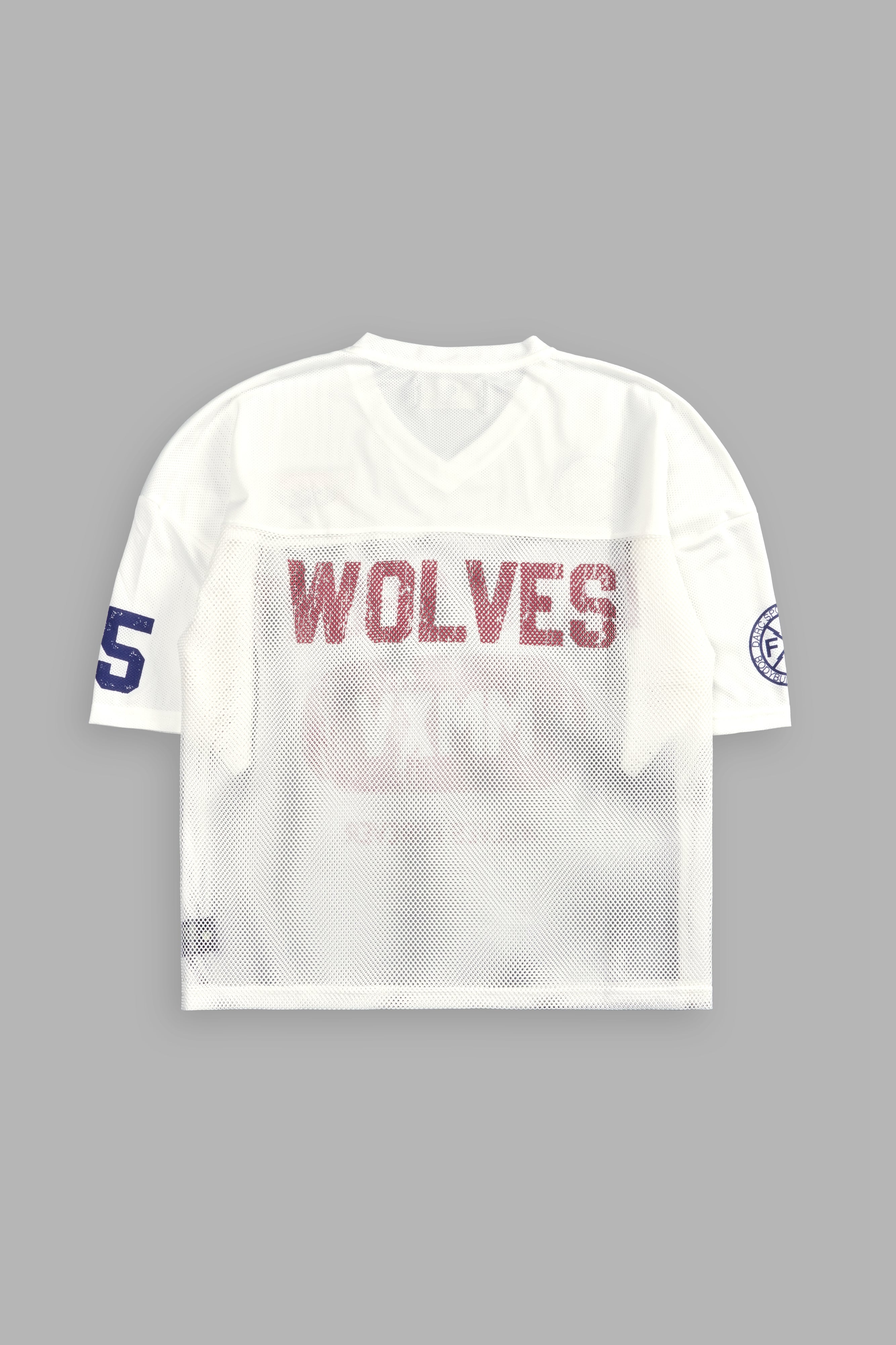 Wolves Forever Emmitt Football Jersey in Cream