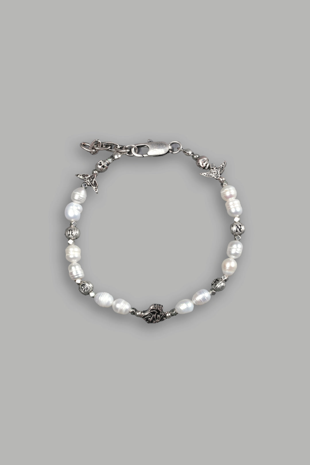 Darc Sport Pearl Bracelet in Antique Silver