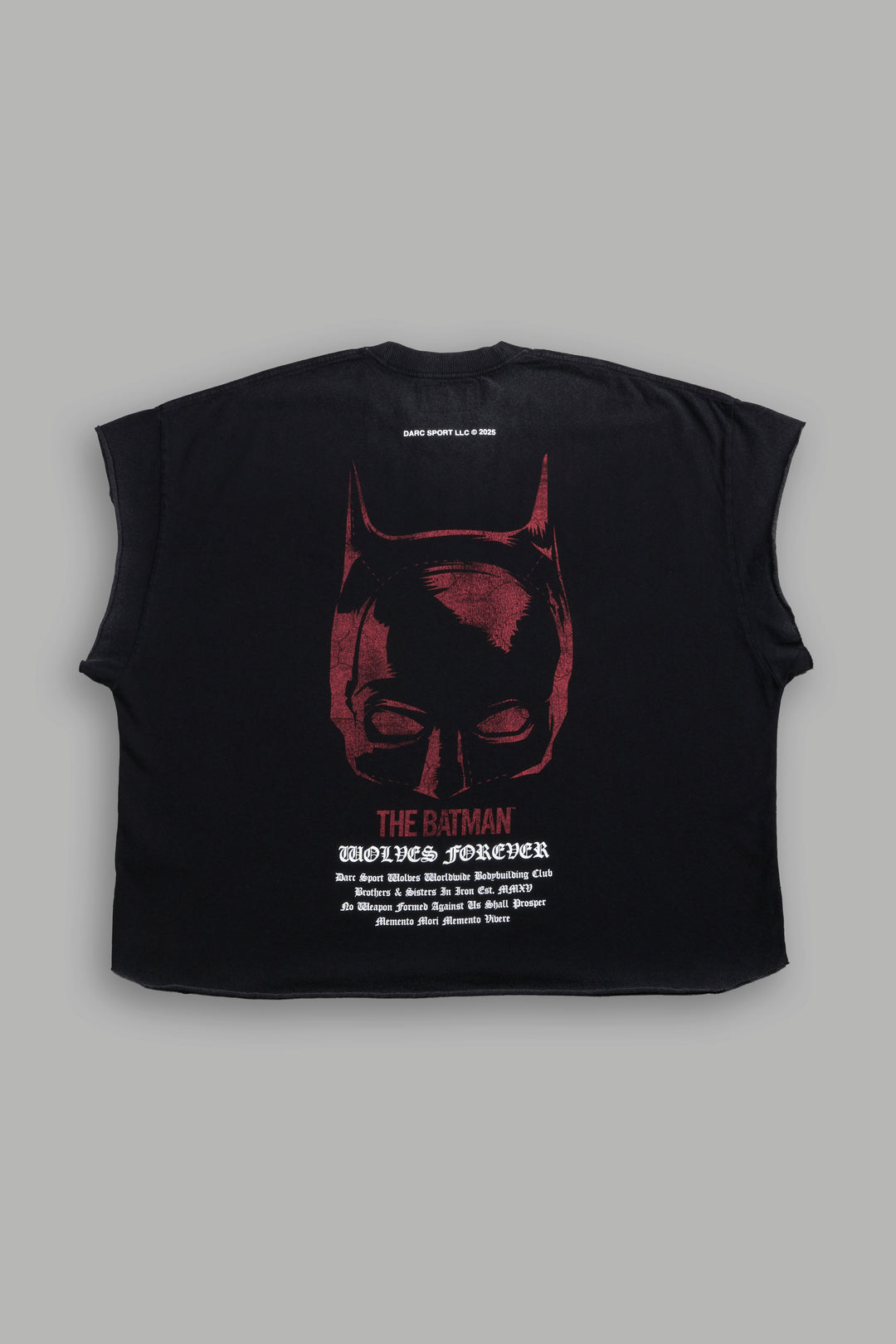 The Batman Forever Grunge Cut-Off Tee in Black