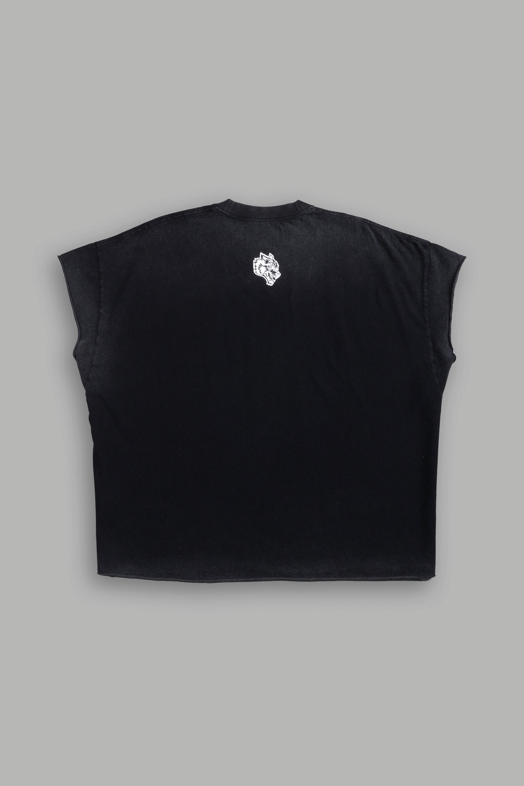 Iron Pack Grunge Cut-Off Tee in Black