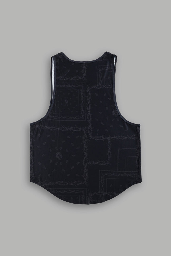 Wolves Pyramid "Dry Wolf" (Drop) Tank in Black Thorn Paisley