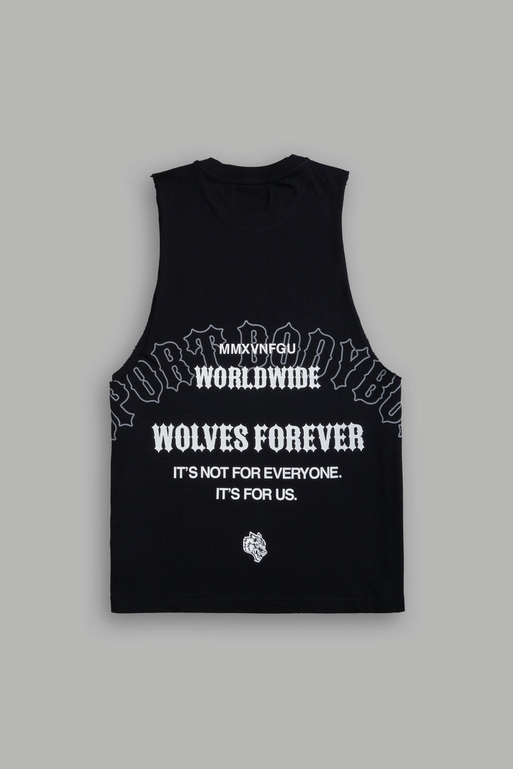 Iron Wolves "Tommy" Muscle Tee in Black
