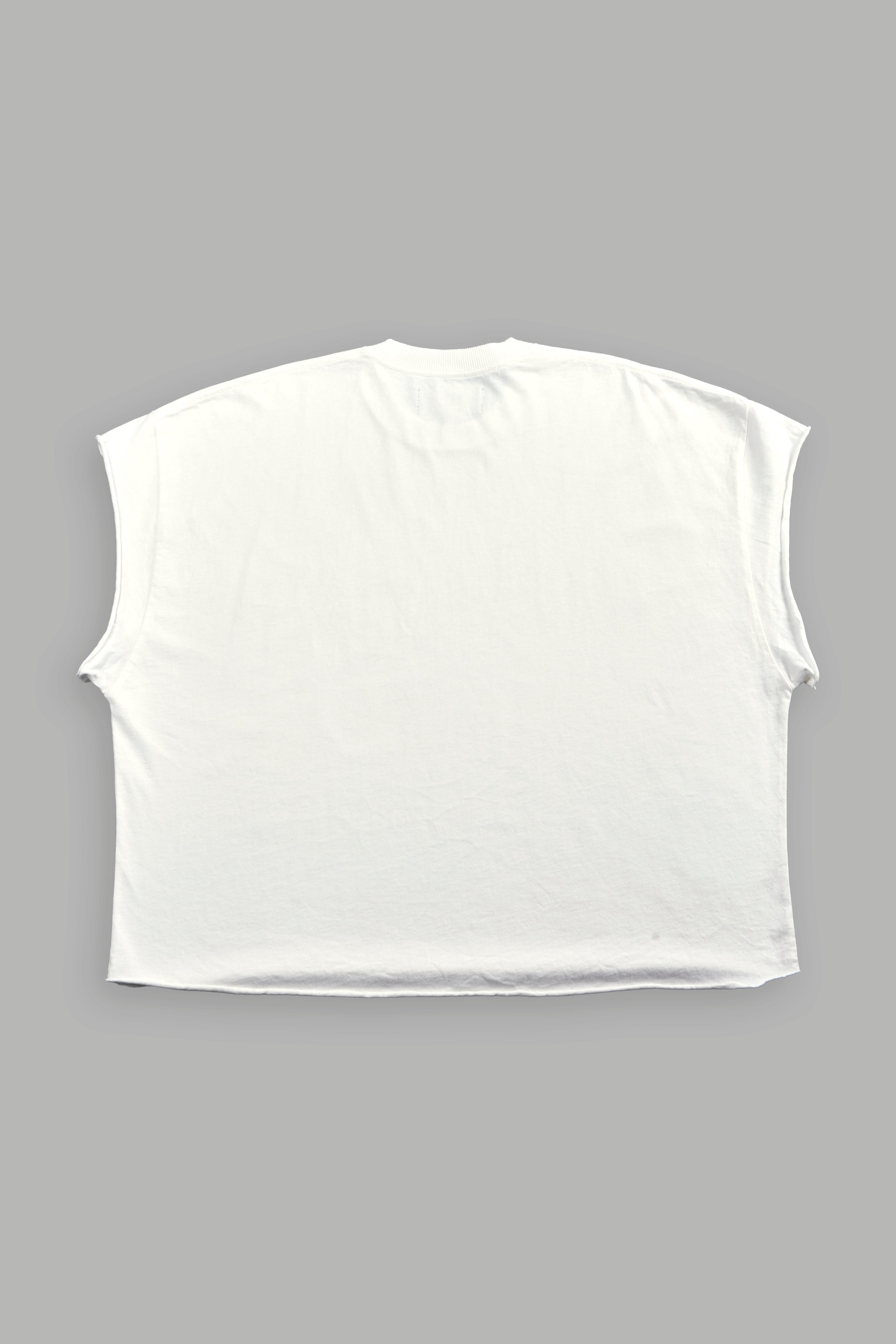 Loyalty Frvr Grunge Cut-Off Tee in Cream