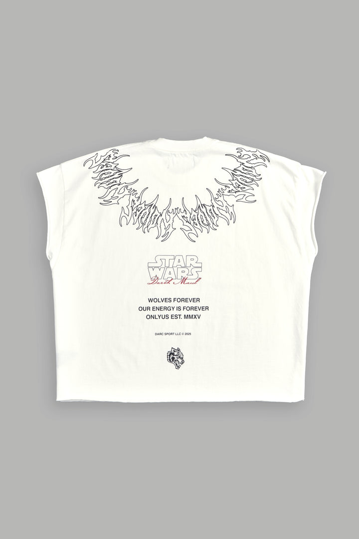 Dark Apprentice "Grunge" Cut Off Tee in Cream