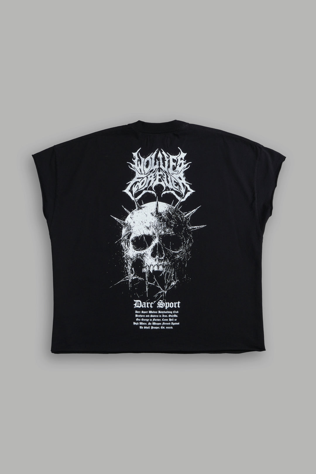 Mourning Star "Grunge" Cut Off Tee in Black