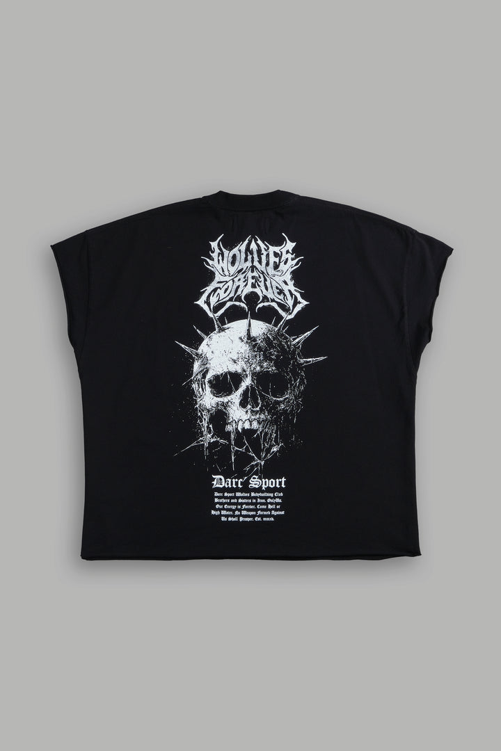 Mourning Star "Grunge" Cut Off Tee in Black
