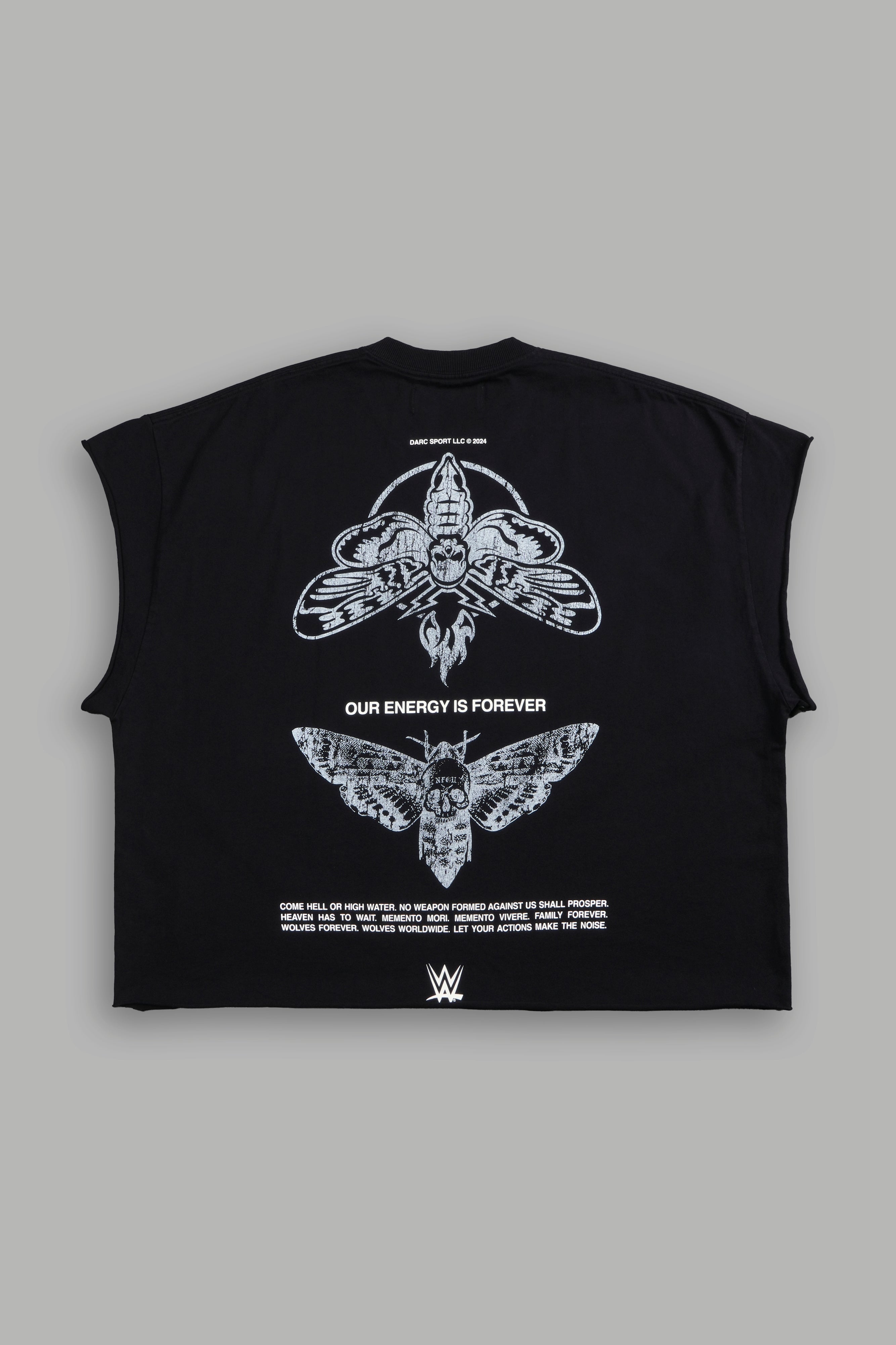 Moth Forever "Grunge" Cut Off Tee in Black