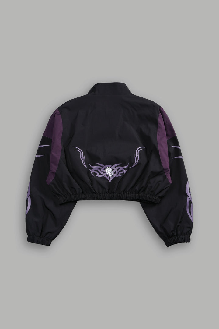 Wolves Finite Code Nadia Track Jacket in Black/Phantom Purple
