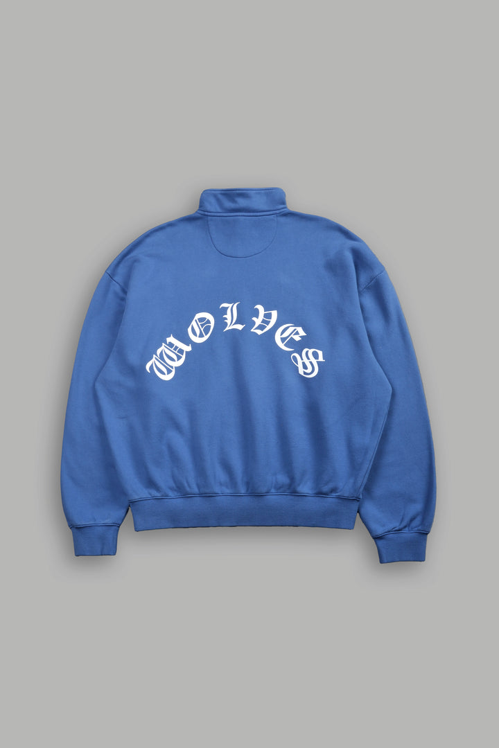La Wolves V2 Duke 1/4 Zip Mock Neck in La Blue