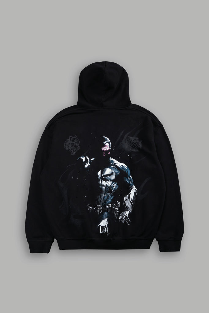 DSDD Punisher "Box Cut" Pierce Hoodie in Black