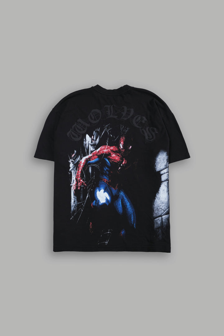 Webs and Shadows Premium Oversized Tee in Black