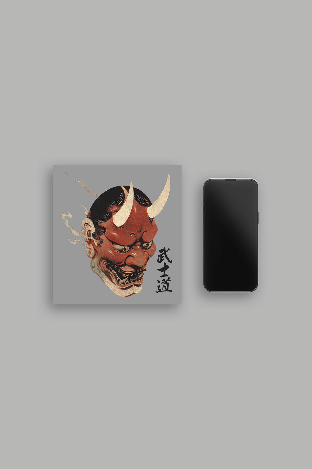 Oni Large Sticker in Red