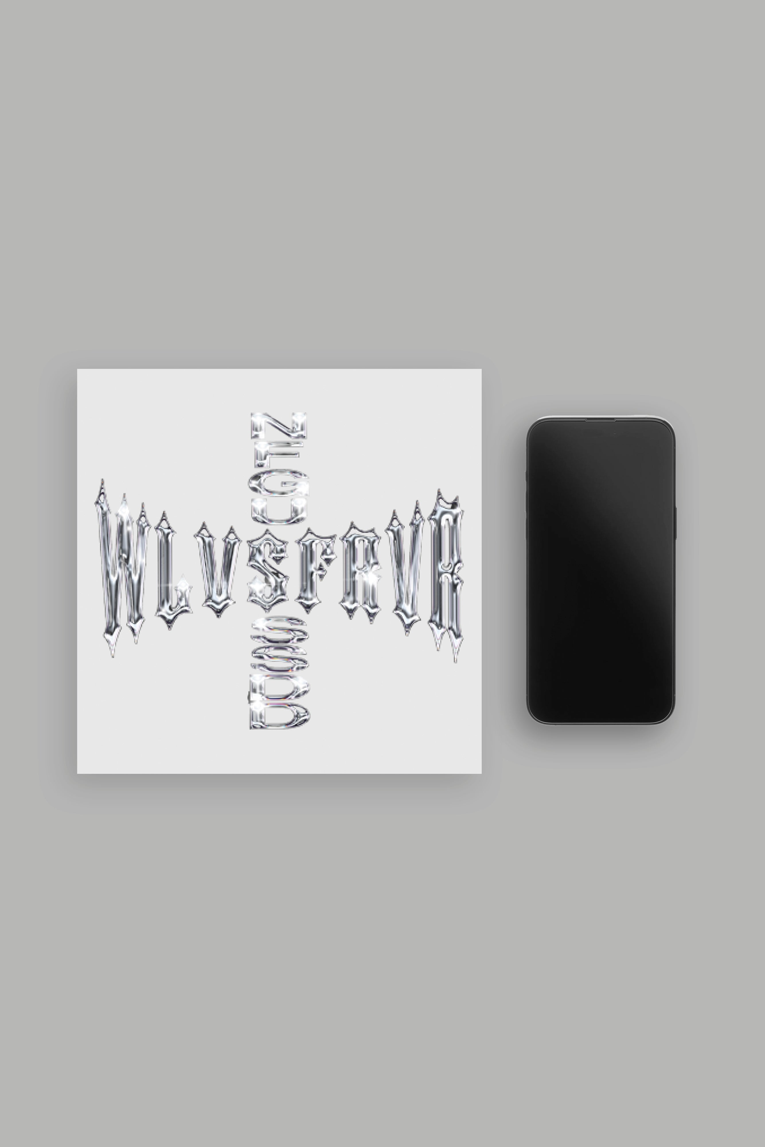Iron Code Sticker in Silver