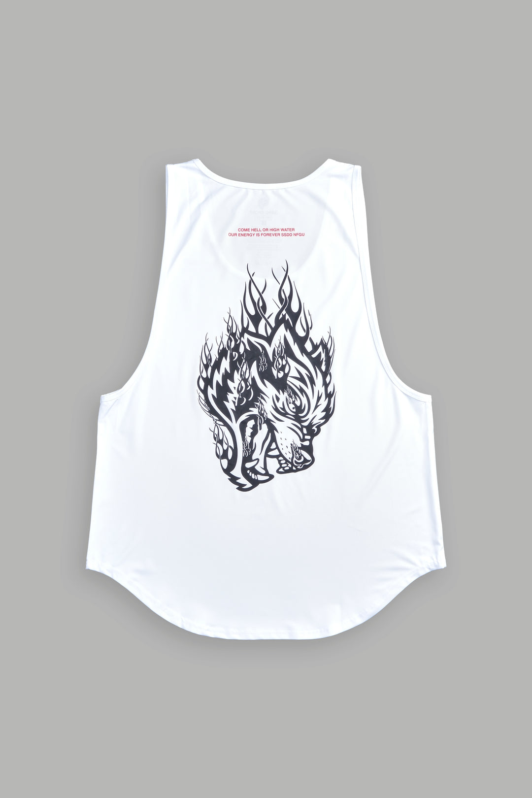 Come Hell Or High Water "Dry Wolf" (Drop) Tank in White