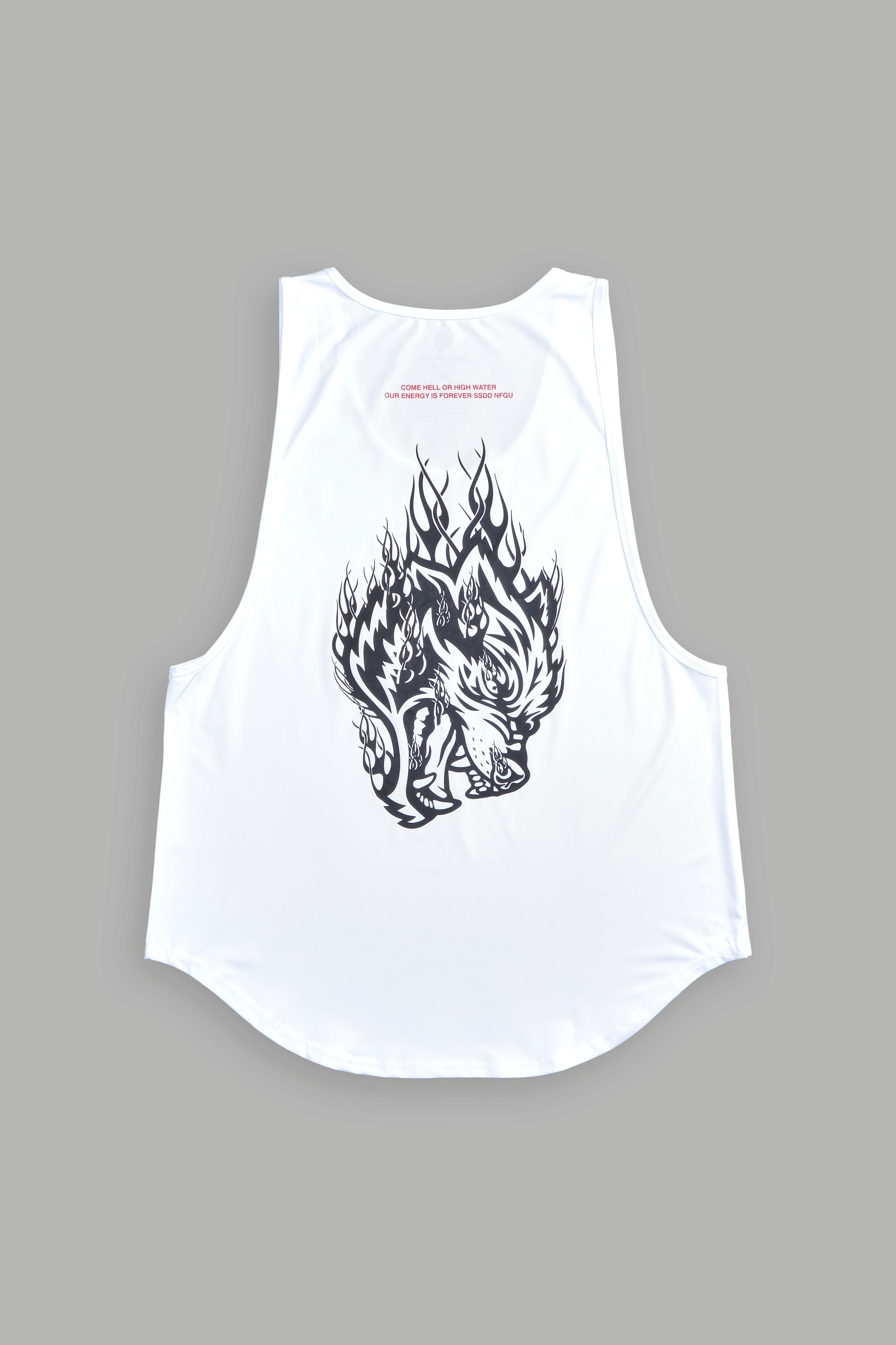 Come Hell Or High Water "Dry Wolf" (Drop) Tank in White