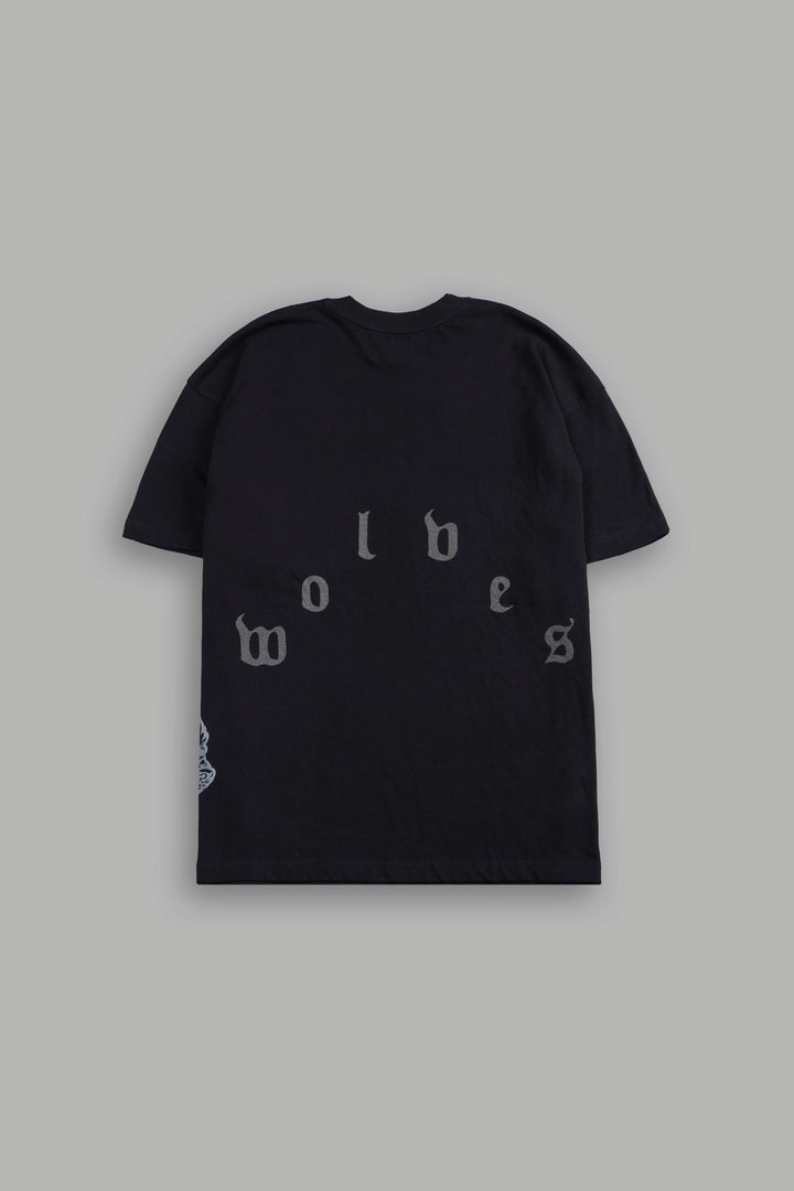 Darc Joke Side-By-Side Series Premium Oversized Tee in Black