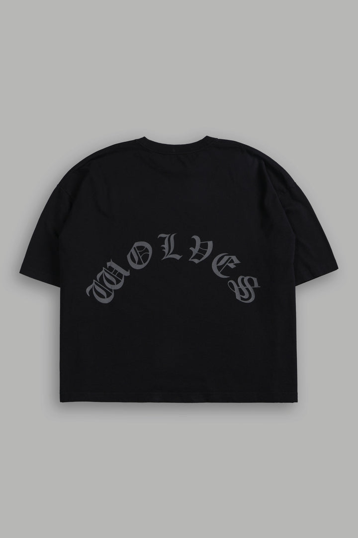Wolf Chopper FRVR Grunge "Box Cut" Tee in Black