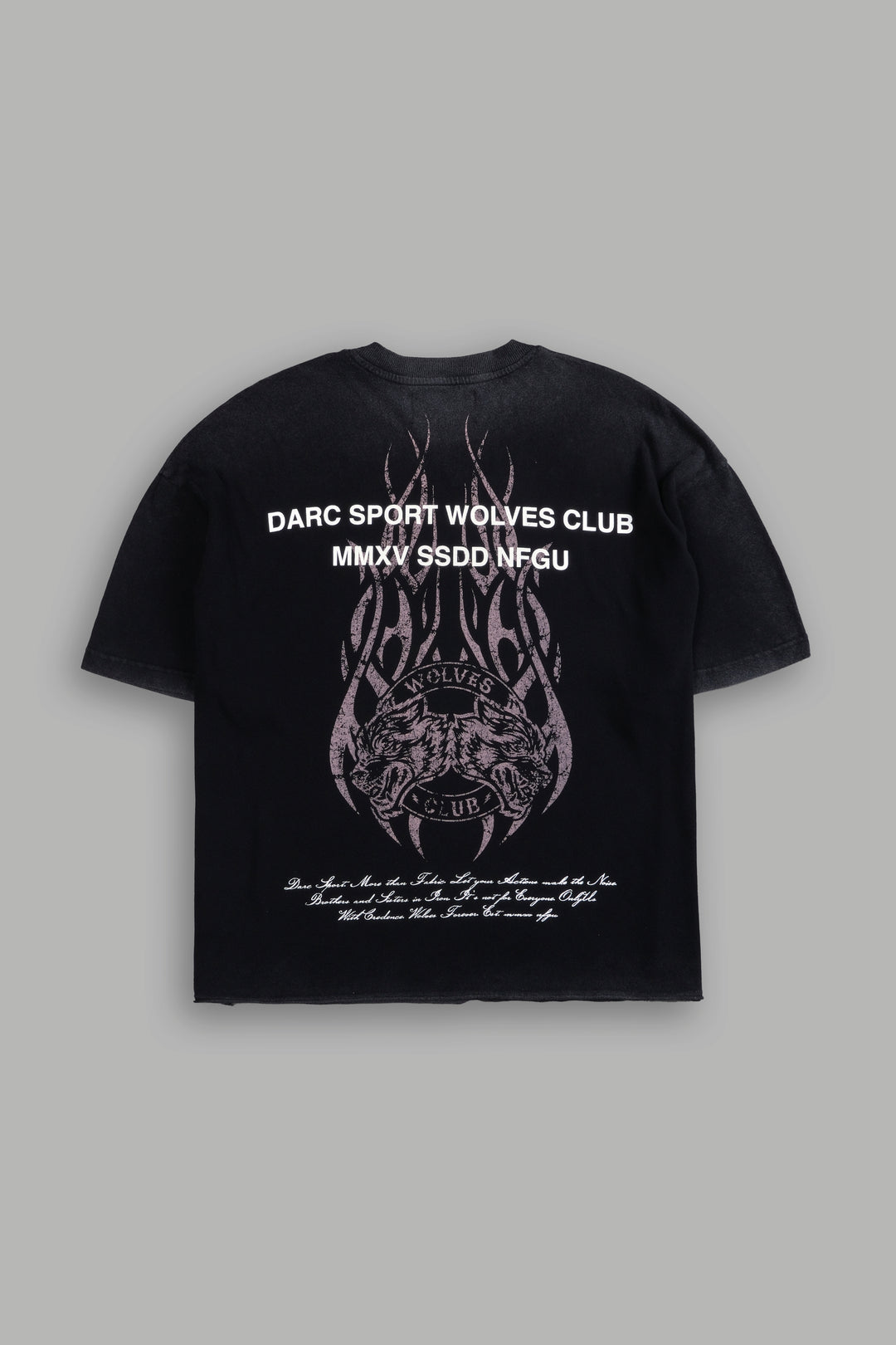 Finite Flame Premium Raw Hem "Box Cut" Unisex Tee in Black