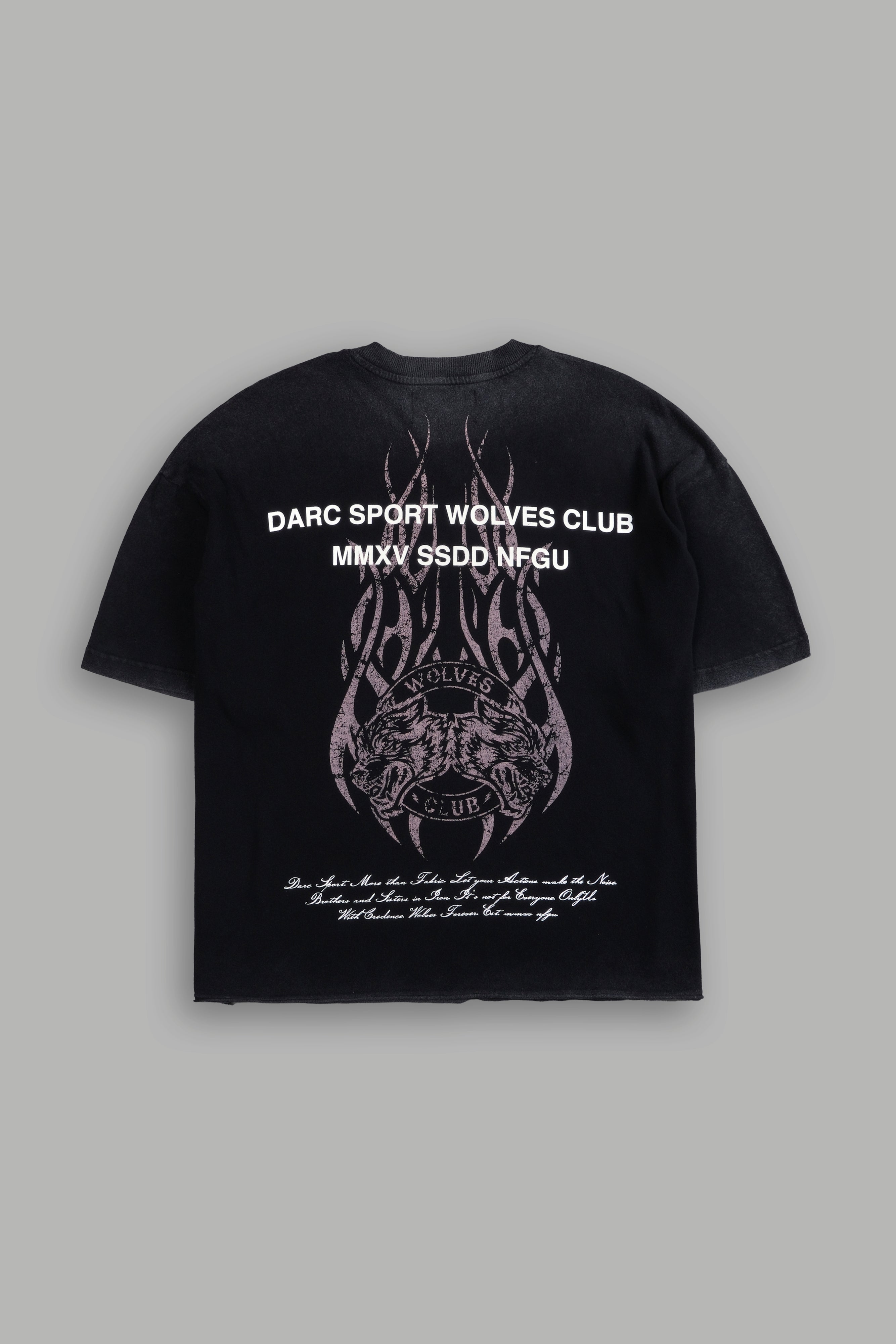 Finite Flame Premium Raw Hem "Box Cut" Unisex Tee in Black