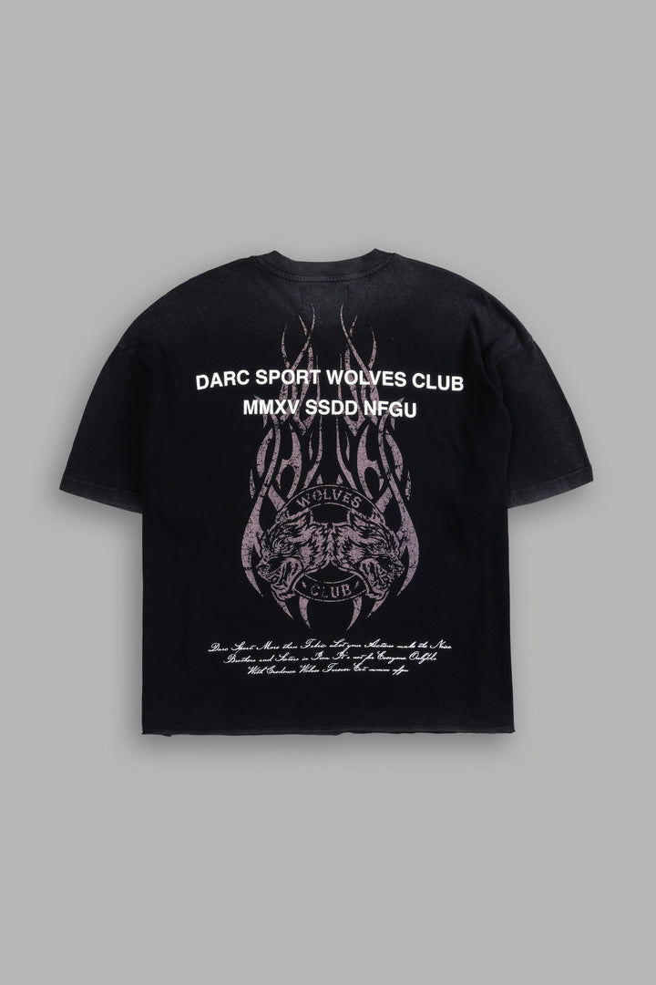 Finite Flame Premium Raw Hem "Box Cut" Unisex Tee in Black