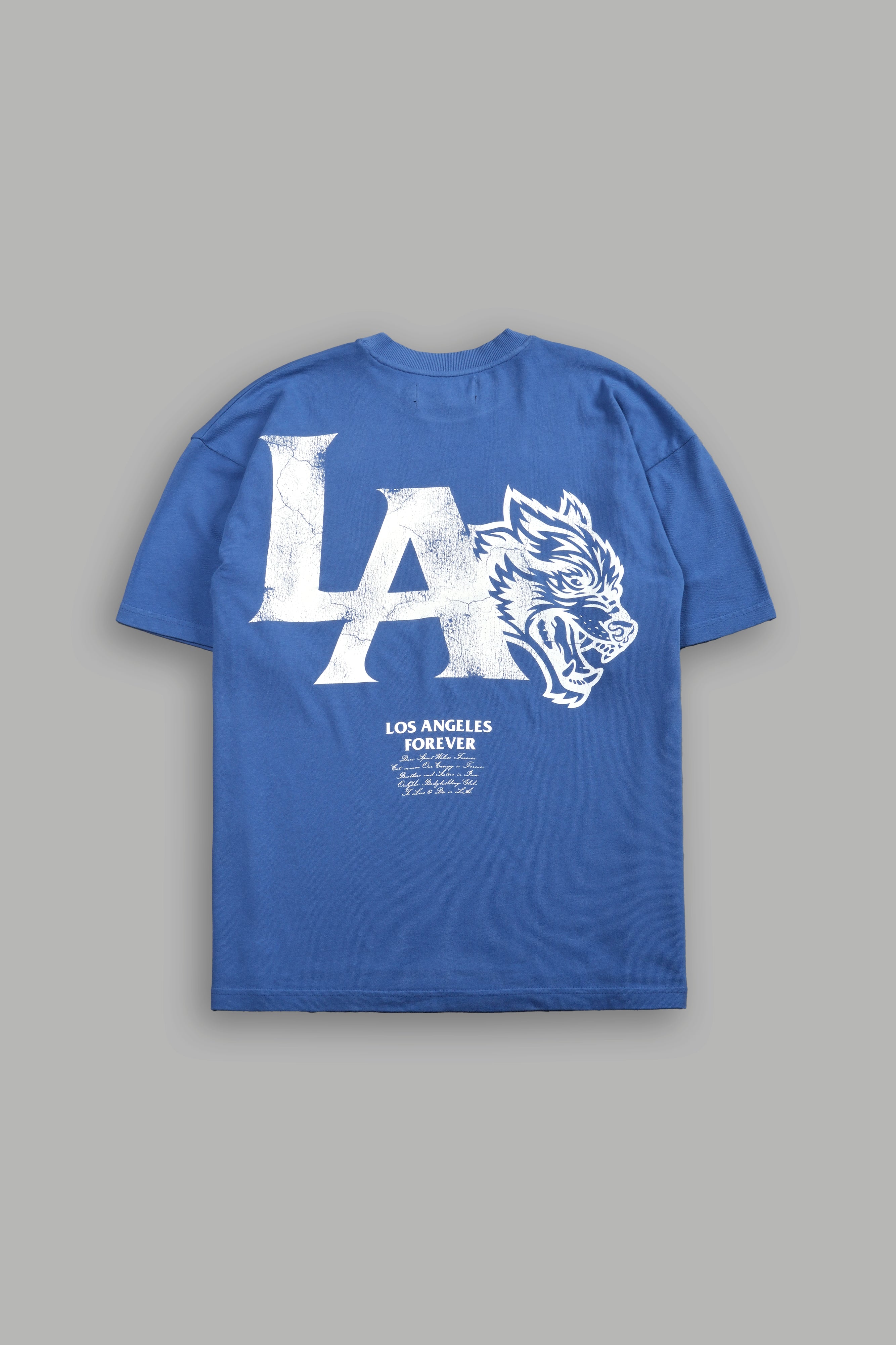 La Wolves V2 Premium Oversized Tee in La Blue