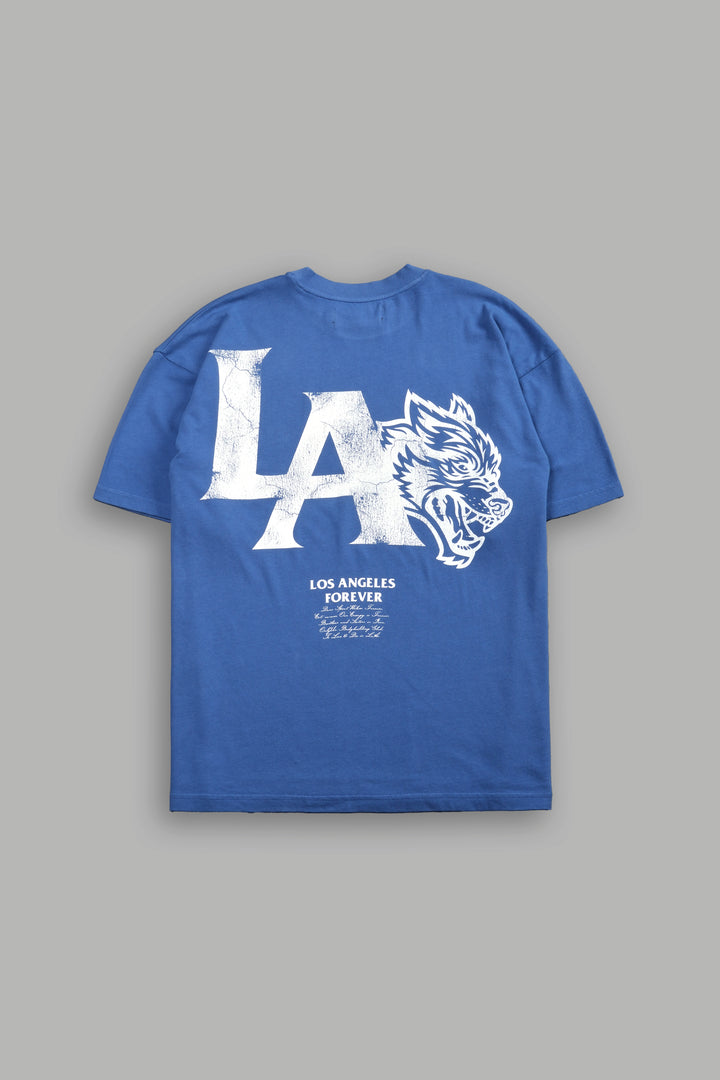 La Wolves V2 Premium Oversized Tee in La Blue