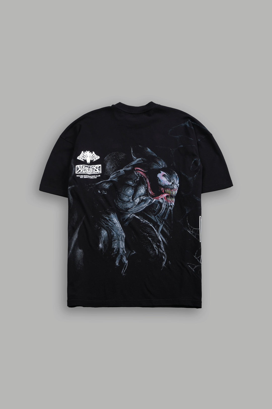 Venomous Side-By-Side Series Premium Oversized Tee in Black