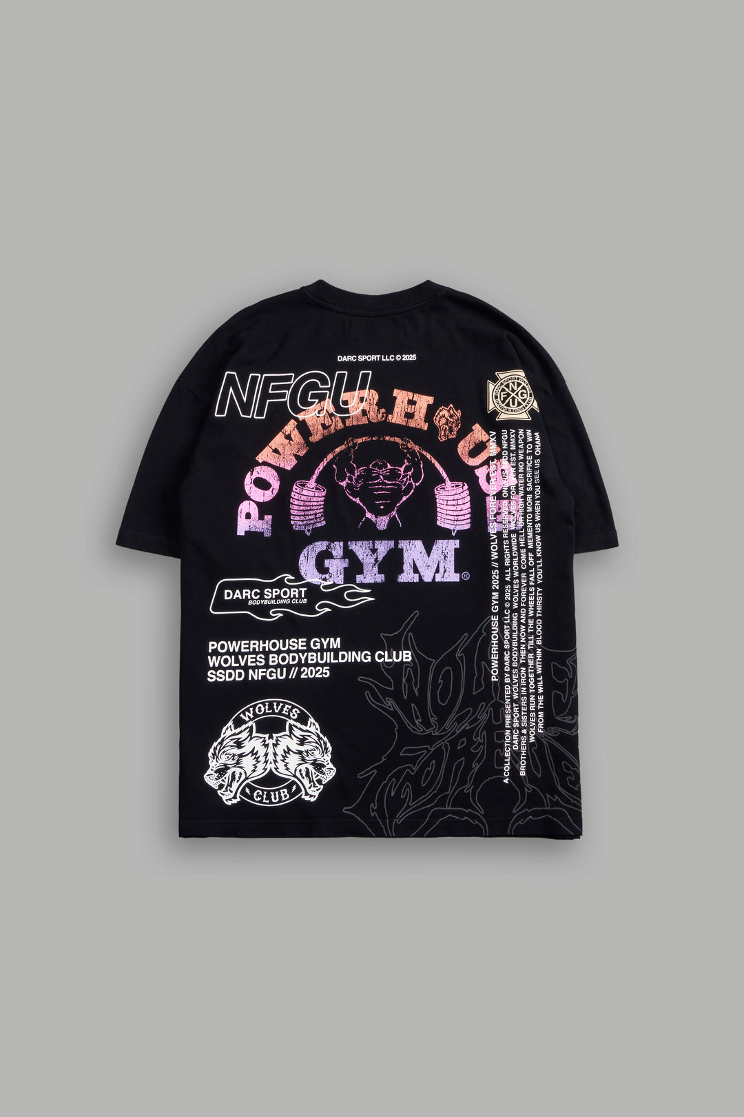 NFGU Powerhouse "Premium" Oversized Tee in Black