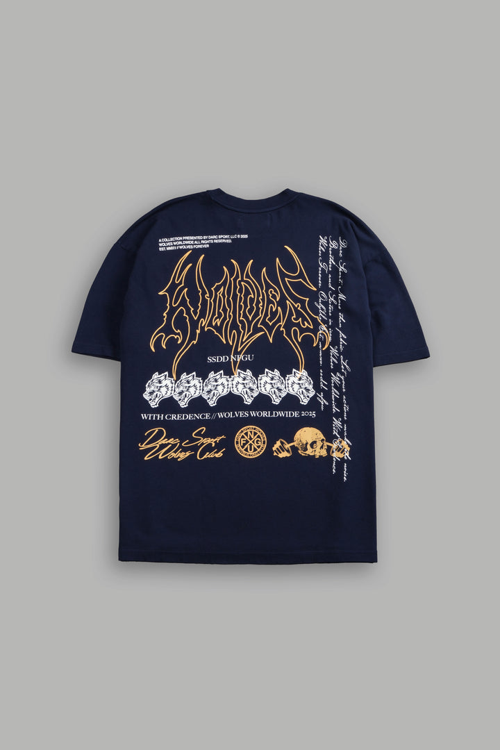 With Credence V2 "Premium" Oversized Tee in Navy